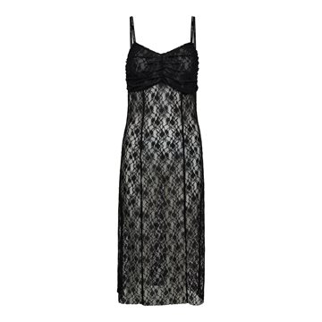 Haute L' Amitié - Lace Logo Strap Dress - Black
